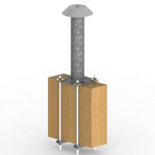 VERTIC's standard anchor post on wood framework